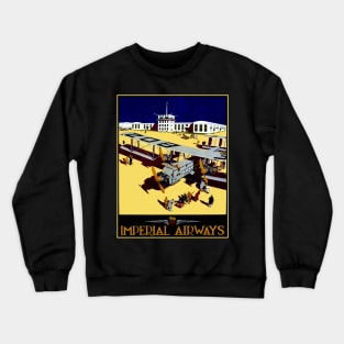 Imperial Airways Vintage Advertised Travel and Tourism Print Crewneck Sweatshirt